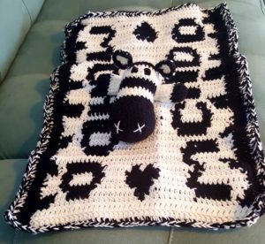 Crochet MCADD Zebra Lovey