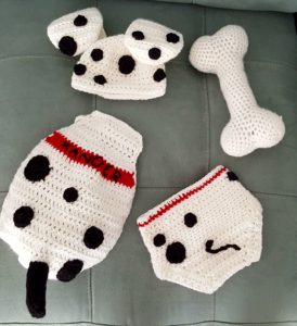 Dalmatian Newborn Costume 