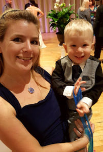 My son and I at a wedding