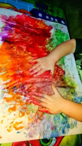 finger, paint, toddler, colors