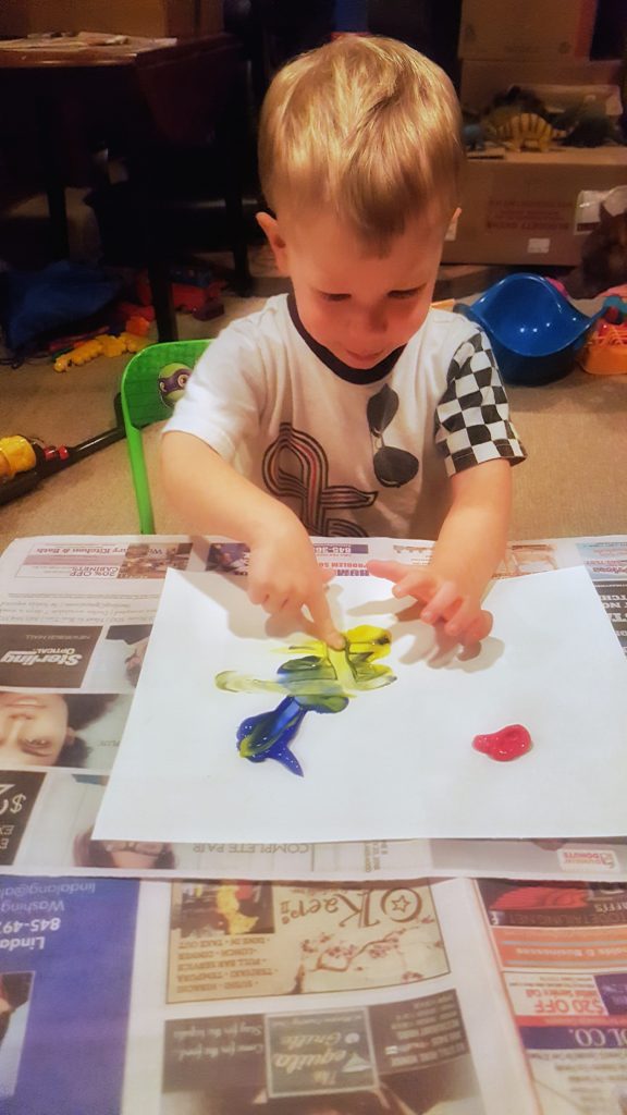 Color Mixing Paint Project to Teach Toddlers