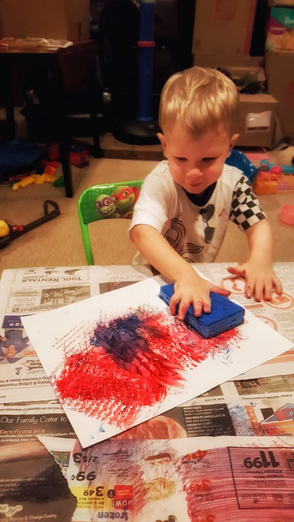 Texture Paint Project to Teach Toddlers