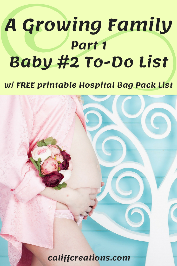 A Growing Family Part1 Baby #2 to-do list