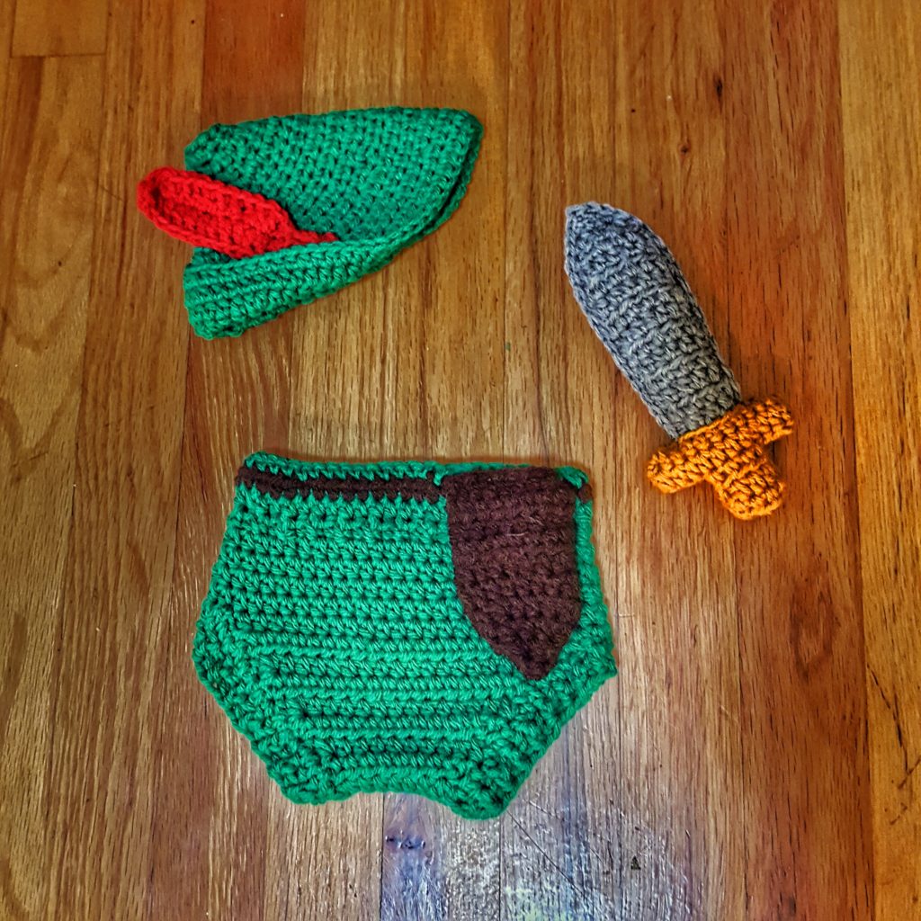 Peter Pan Crochet Newborn Outfit Photo Prop