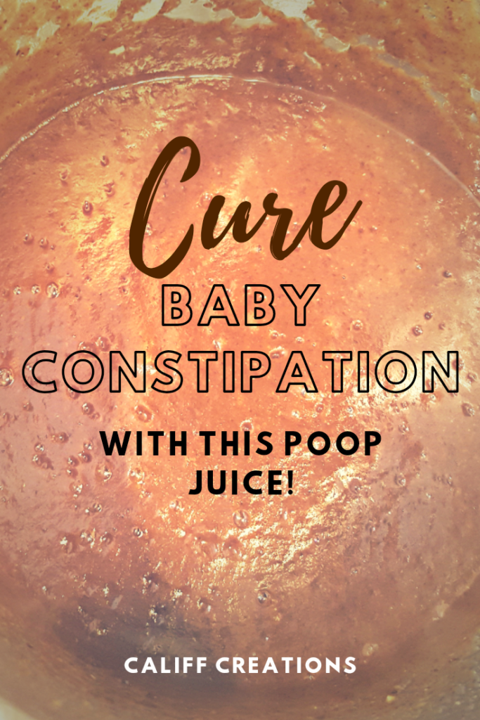 Baby poop juice to relieve constipation in babies