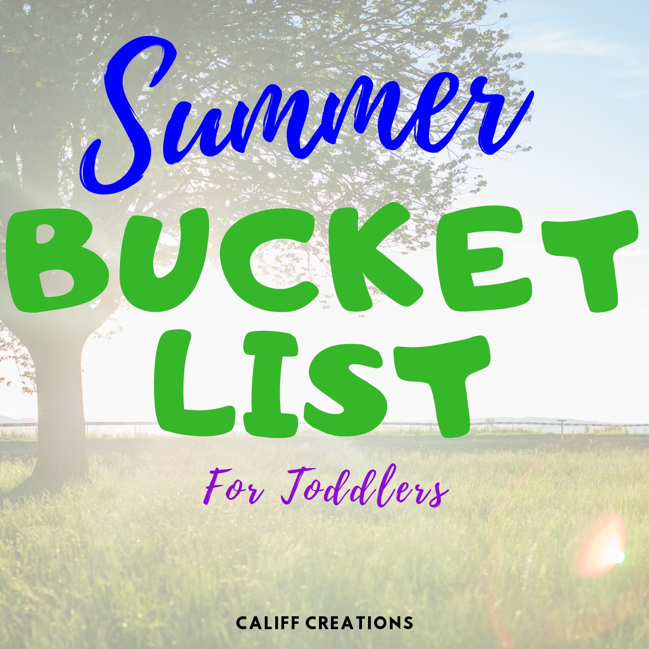 Summer Bucket List for Toddlers
