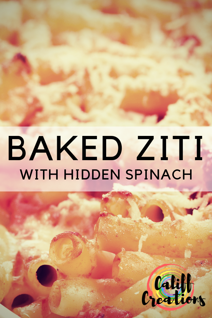 What's better than baked ziti? Baked ziti with hidden spinach!