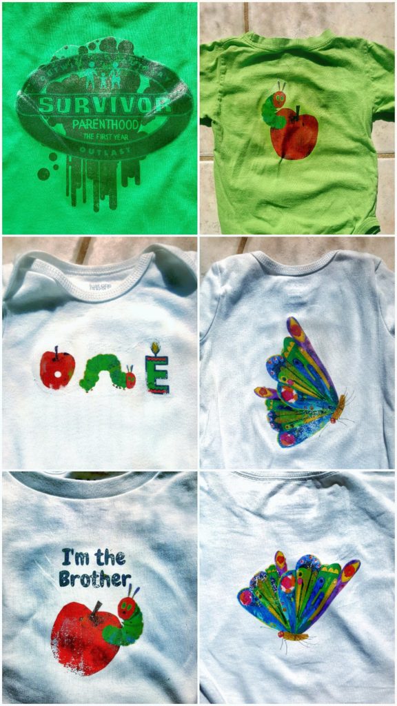 Shirts I made for my son's first birthday party