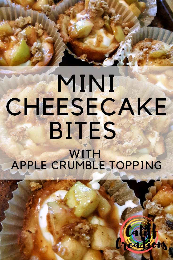 Mini Cheesecake Bites with Apple Crumble Topping