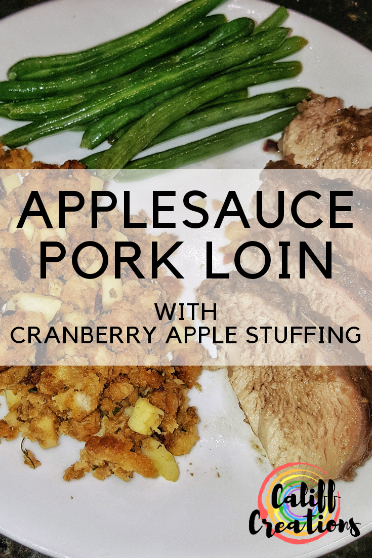 Apple Sauce Pork Loin with Cranberry Apple Stuffing