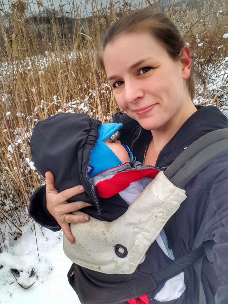 Hiking with baby in the snow