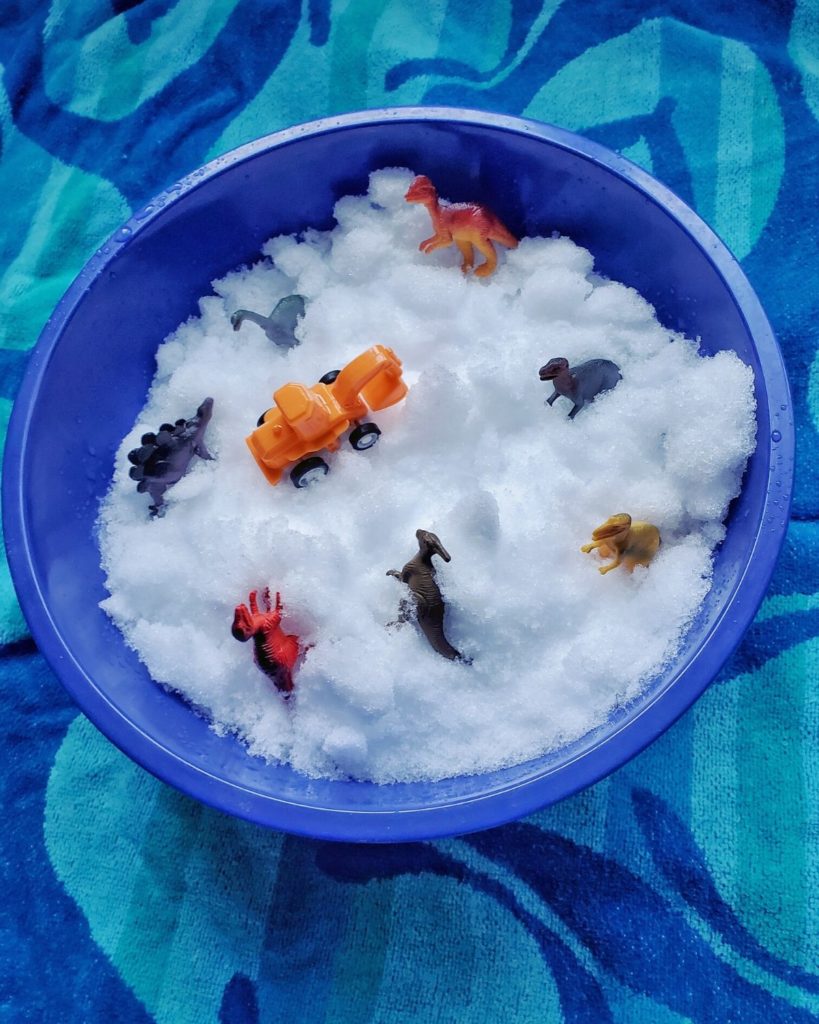 Snow Sensory Bin for a 4 Year Old