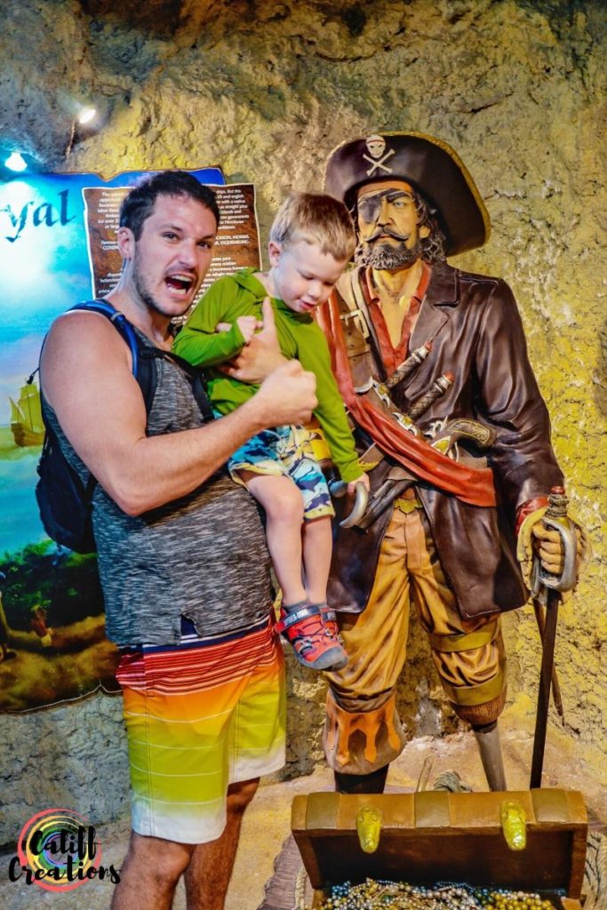 Our son and his uncle on shore excursions in Roatan