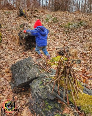 Fairy houses and jumping boys