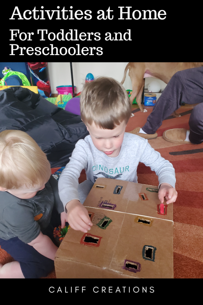 Activities at home for Toddlers and Preschoolers