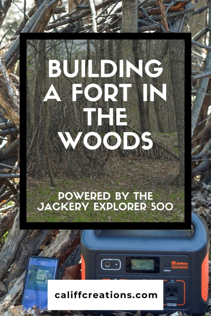 Building a Fort in the Woods Powered by the Jackery Explorer 500