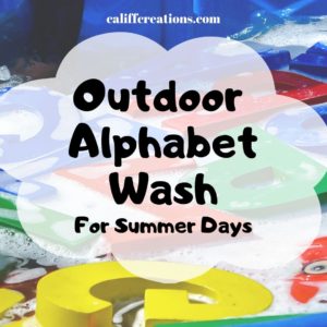 Outdoor Alphabet Wash for summer days
