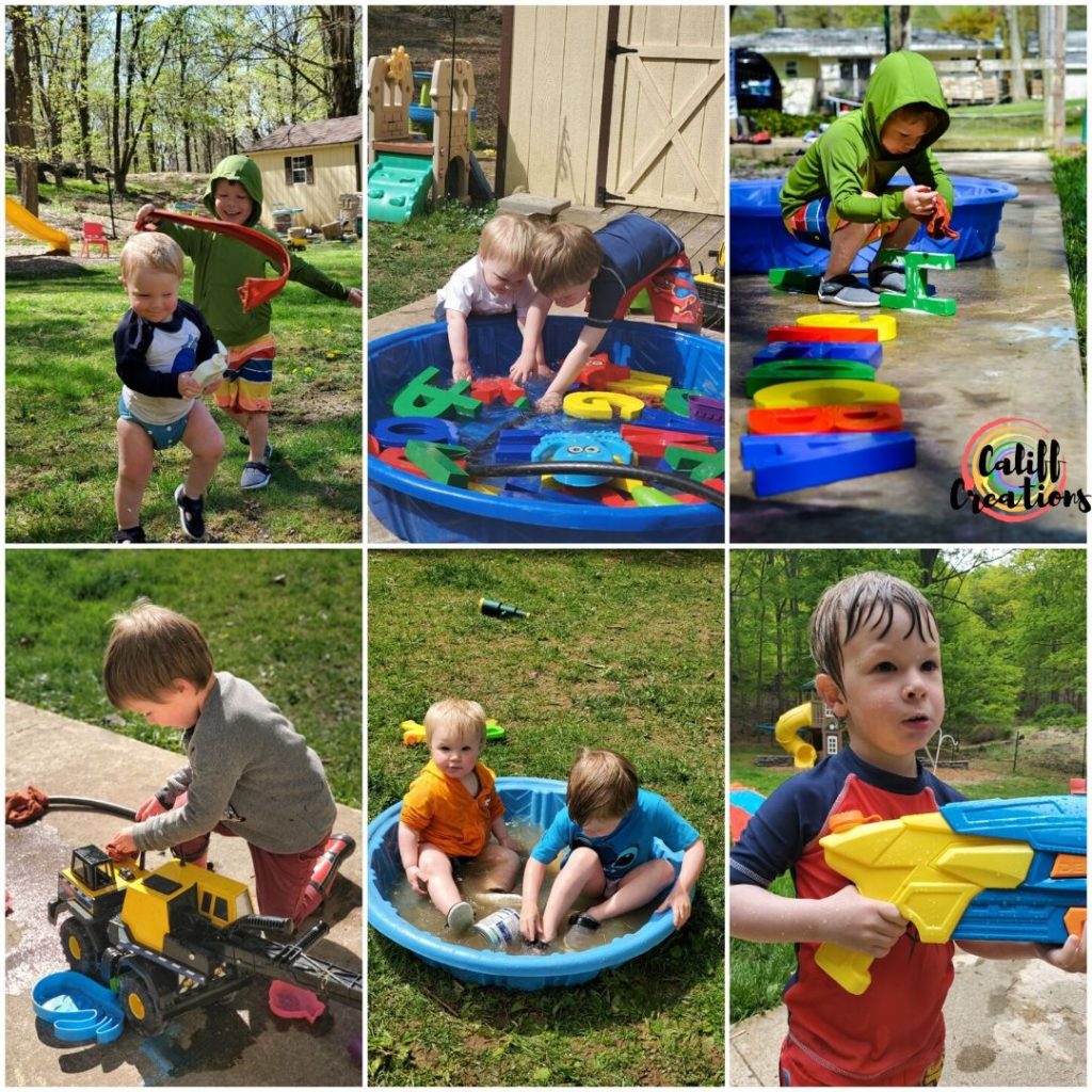 May Outdoor Play: Monthly Goal Review - water play
