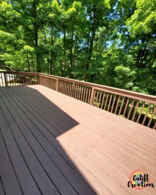 The finished deck my husband did in June