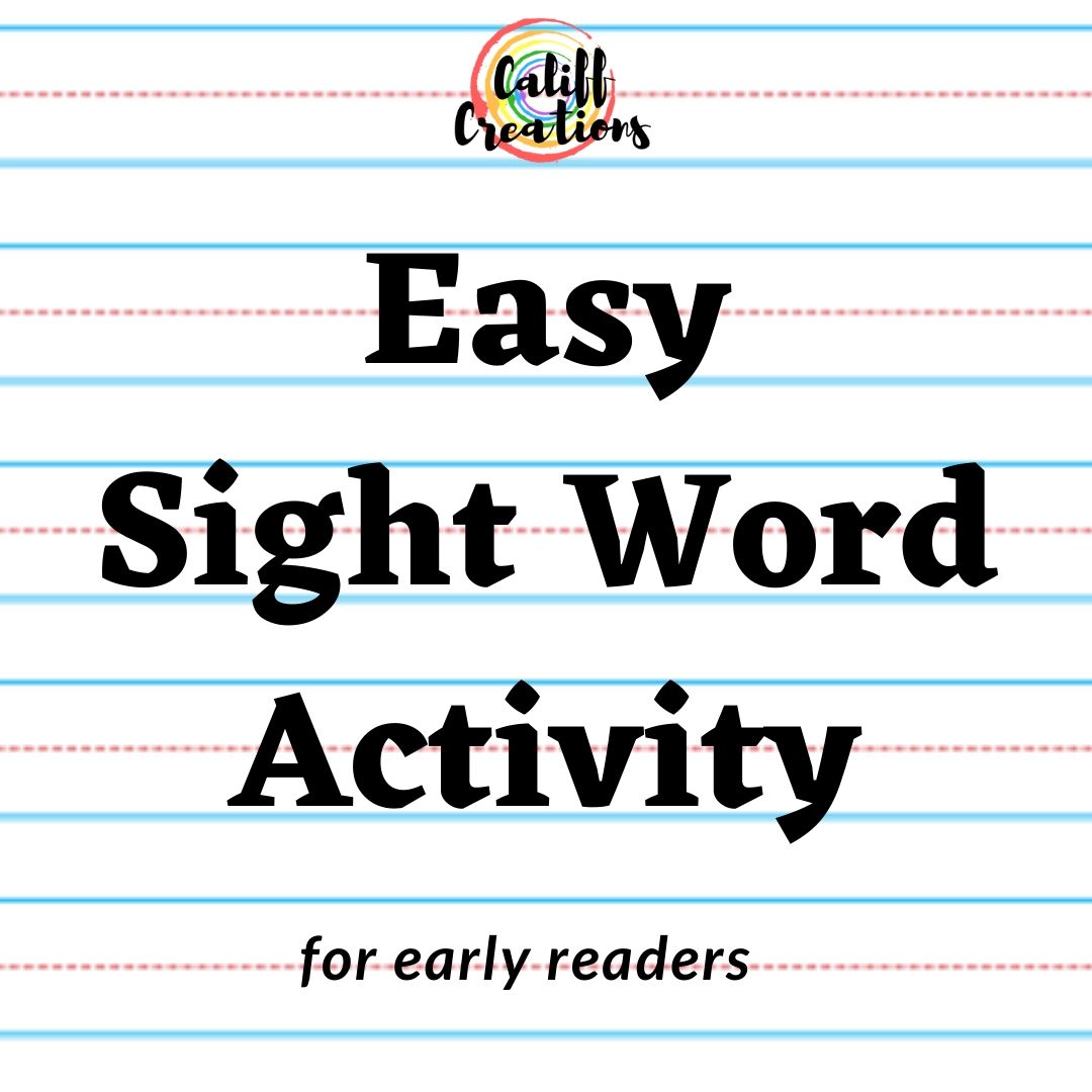 Easy Sight Word Activity for Early Readers