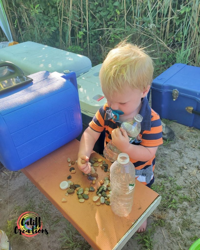 A simple camping activity for fine motor skills for kids
