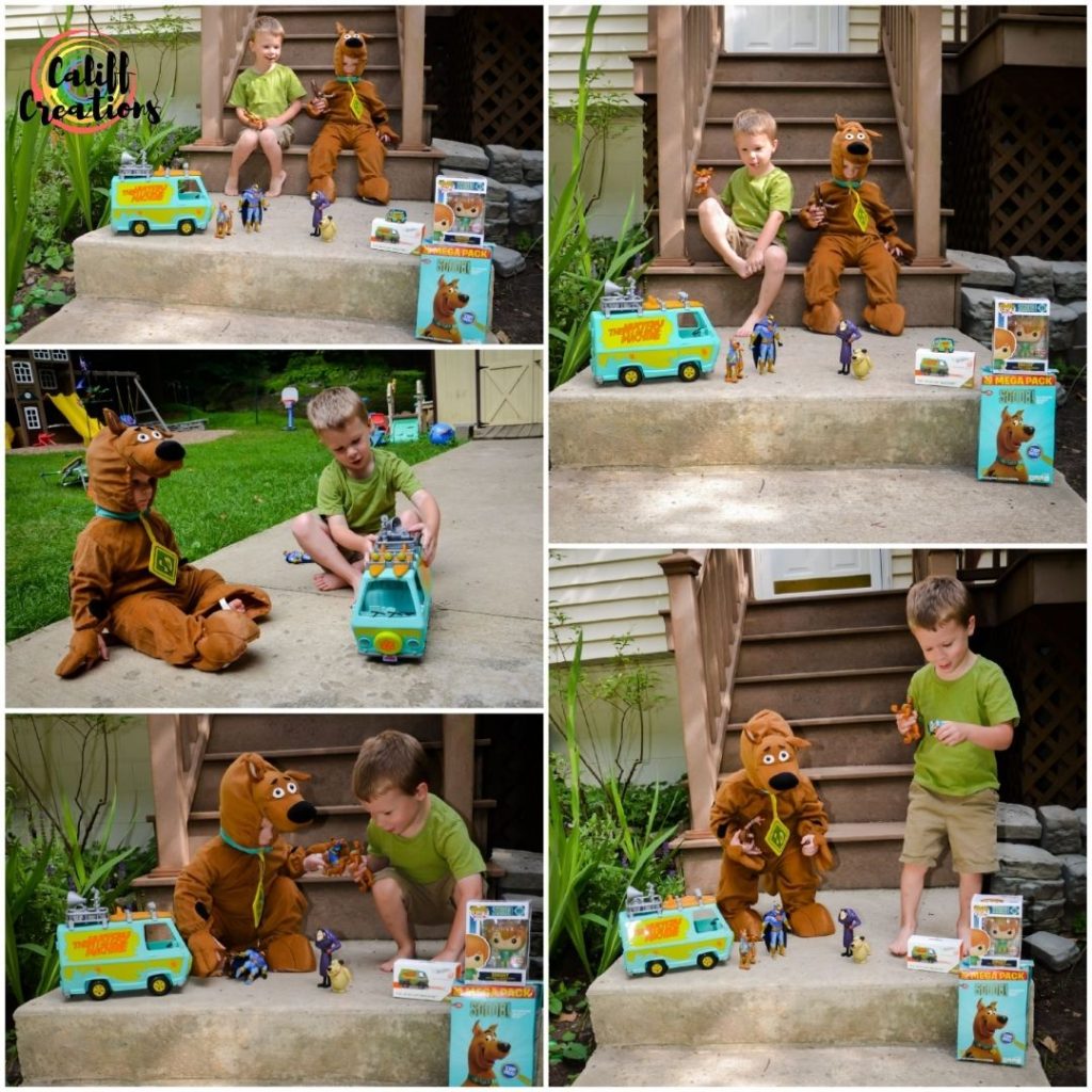 My Scoody-Doo loving boys playing with the gifted toys from WB