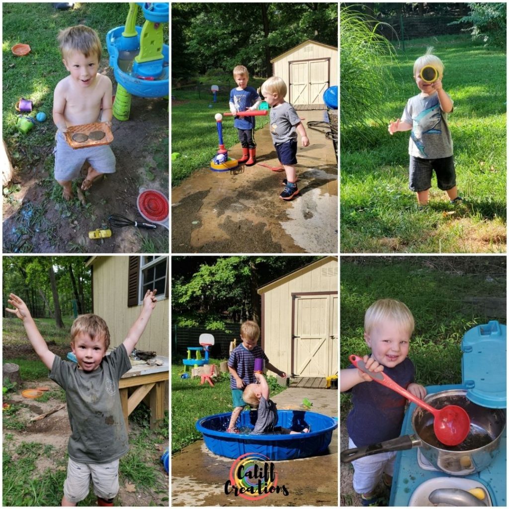 outdoor play in August