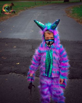 My oldest son in his monster costume