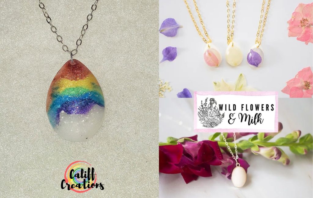 gifts for moms : breastmilk jewelry from Wildflowers and Milk