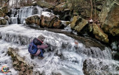 Exploring the frozen falls