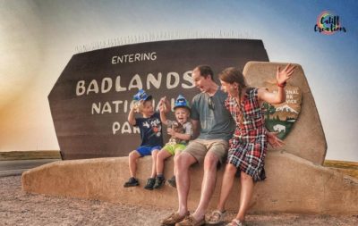 The Eastern entrance to being will at Badlands National Park with kids