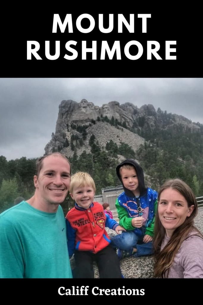 Family visit to Mount Rushmore in the Black Hills